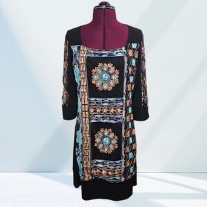 Luc Fontaine Babylone Short Boho Tunic Dress Embroidered Womens Size 10